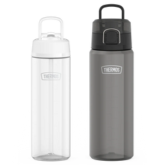 26oz Straw Lid & 32oz Spout Lid Tritan™ Water Bottle Bundle - Clear & Smoke